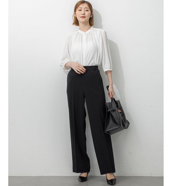 23区「【VERY・CLASSY.・LEE掲載/セットアップ対応】トリアセダブルジョーゼット フルレングス パンツ」|その他|