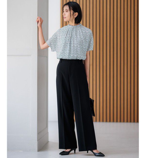 23区「【VERY・CLASSY.・LEE掲載/セットアップ対応】トリアセダブルジョーゼット フルレングス パンツ」|その他|