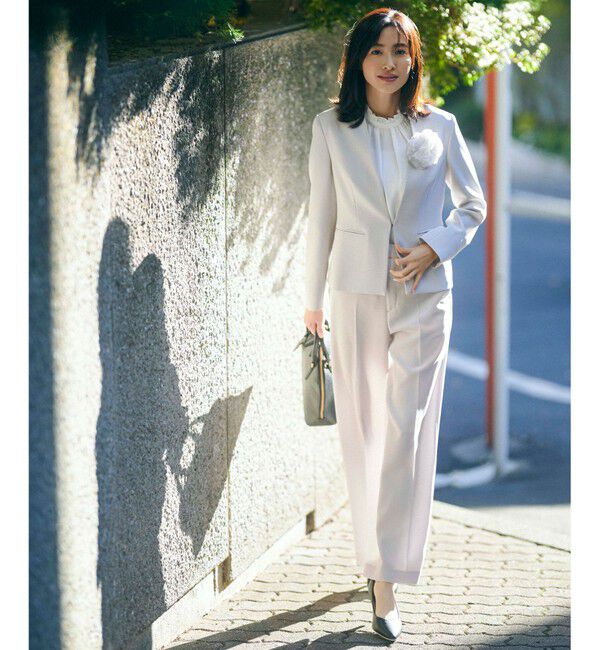 23区「【VERY・CLASSY.・LEE掲載/セットアップ対応】トリアセダブルジョーゼット フルレングス パンツ」|その他|