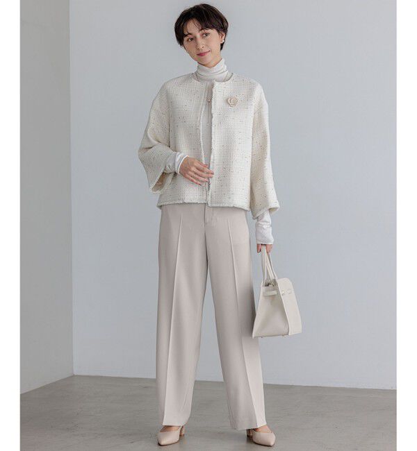 23区「【VERY・CLASSY.・LEE掲載/セットアップ対応】トリアセダブルジョーゼット フルレングス パンツ」|その他|