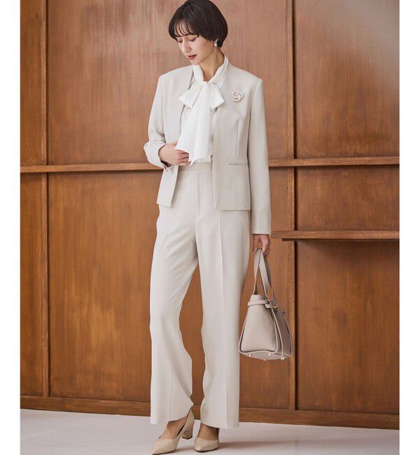 23区「【VERY・CLASSY.・LEE掲載/セットアップ対応】トリアセダブルジョーゼット フルレングス パンツ」|その他|