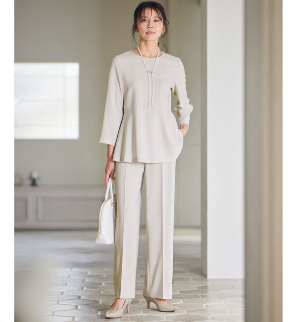 23区「【VERY・CLASSY.・LEE掲載/セットアップ対応】トリアセダブルジョーゼット フルレングス パンツ」|その他|