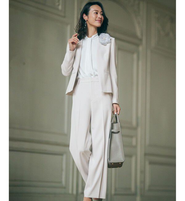 23区「【VERY・CLASSY.・LEE掲載/セットアップ対応】トリアセダブルジョーゼット フルレングス パンツ」|その他|