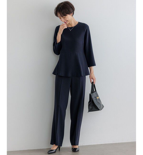 23区「【VERY・CLASSY.・LEE掲載/セットアップ対応】トリアセダブルジョーゼット フルレングス パンツ」|その他|