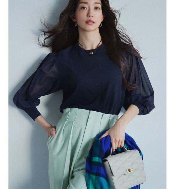 23区「カシミヤ チェック ストール」|ストール|