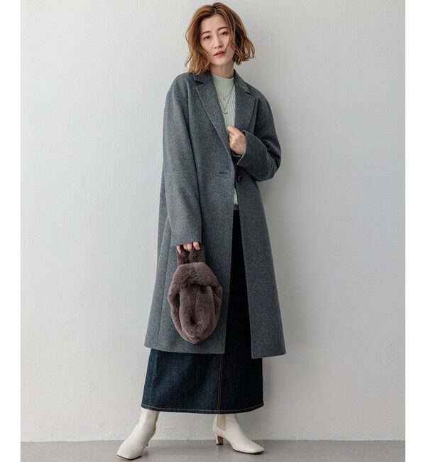 23区「【滝沢眞規子さん着用】ウールカシミヤビーバー チェスターコート」|チェスターコート|