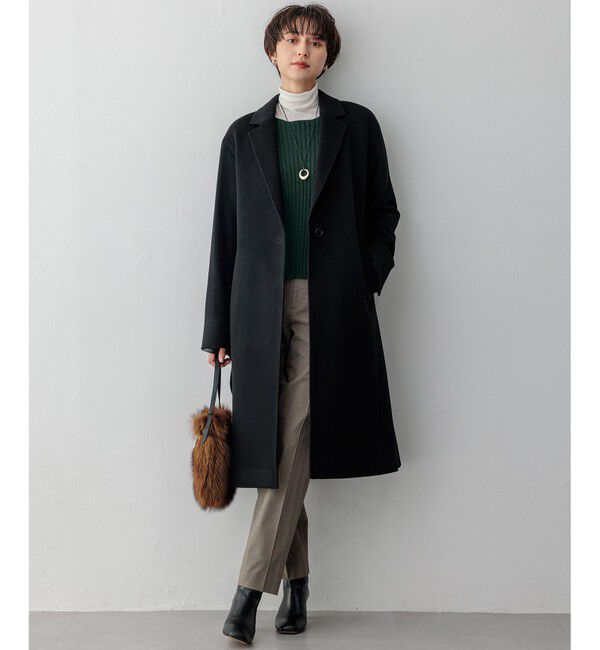 23区「【滝沢眞規子さん着用】ウールカシミヤビーバー チェスターコート」|チェスターコート|