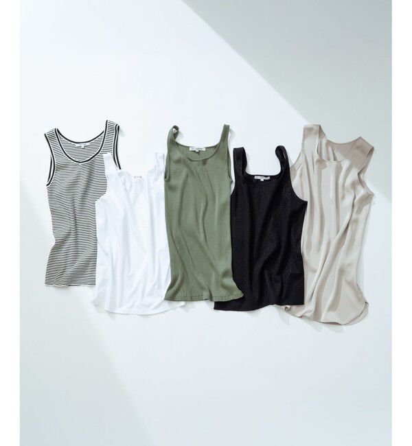 23区「【SLOW/一部店舗限定】好評につき新色追加！ラメリブジャージー タンクトップ」|タンクトップ|