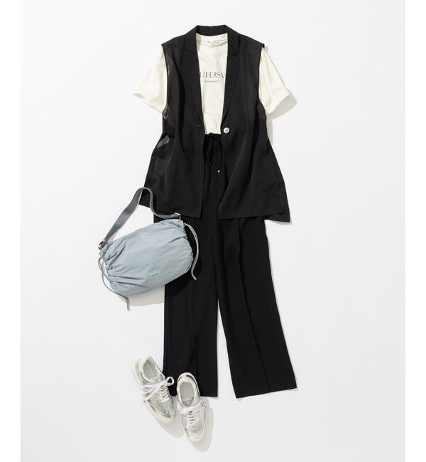 23区「【Oggi掲載/接触冷感/UVカット/吸水速乾】ストレッチジョーゼット ワイド パンツ」|その他|