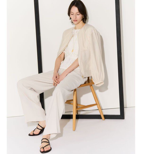 23区「【Oggi掲載/接触冷感/UVカット/吸水速乾】ストレッチジョーゼット ワイド パンツ」|その他|