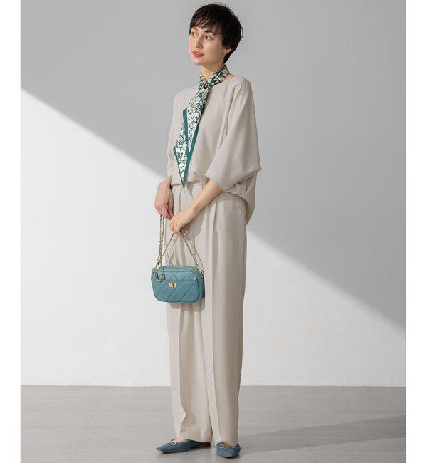 23区「【Oggi掲載/接触冷感/UVカット/吸水速乾】ストレッチジョーゼット ワイド パンツ」|その他|