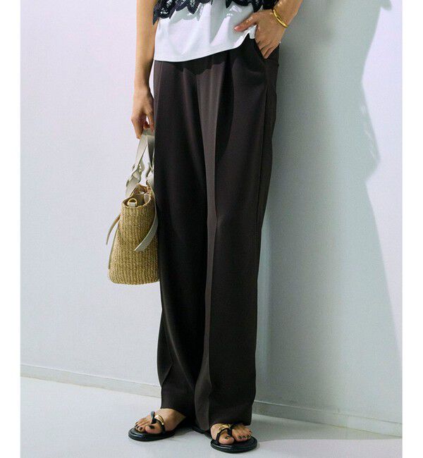 23区「【Oggi掲載/接触冷感/UVカット/吸水速乾】ストレッチジョーゼット ワイド パンツ」|その他|ﾀﾞｰｸﾌﾞ