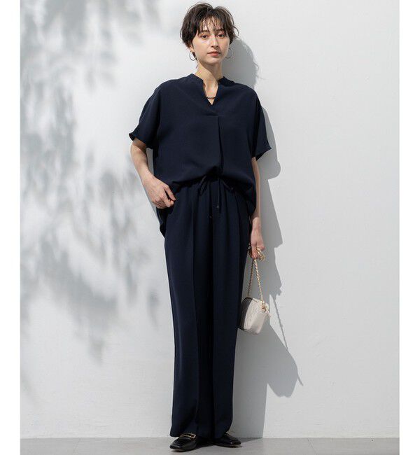 23区「【Oggi掲載/接触冷感/UVカット/吸水速乾】ストレッチジョーゼット ワイド パンツ」|その他|