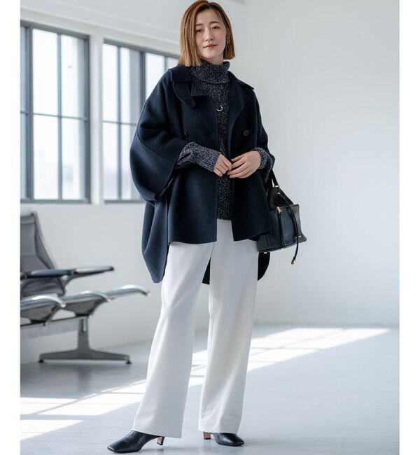 23区「【見上愛さん着用/Oggi12月号掲載】ウールライトリバー ポンチョシルエット コート」|その他|