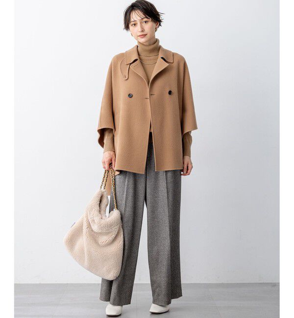 23区「【見上愛さん着用/Oggi12月号掲載】ウールライトリバー ポンチョシルエット コート」|その他|