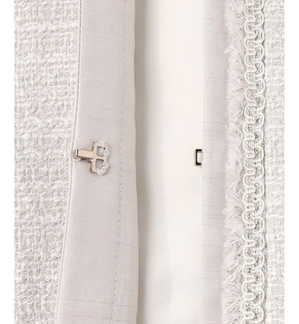 23区「【セットアップ対応】ライトシャインツイード ノーカラージャケット」|ノーカラージャケット|