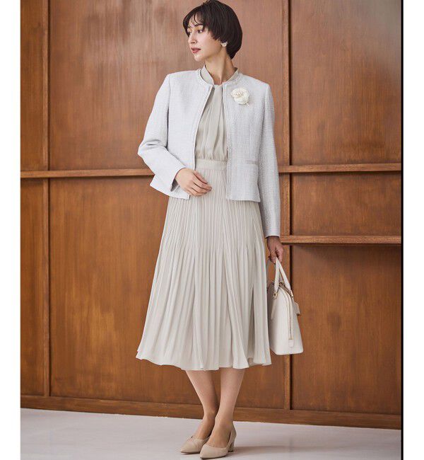 23区「【セットアップ対応】ライトシャインツイード ノーカラージャケット」|ノーカラージャケット|