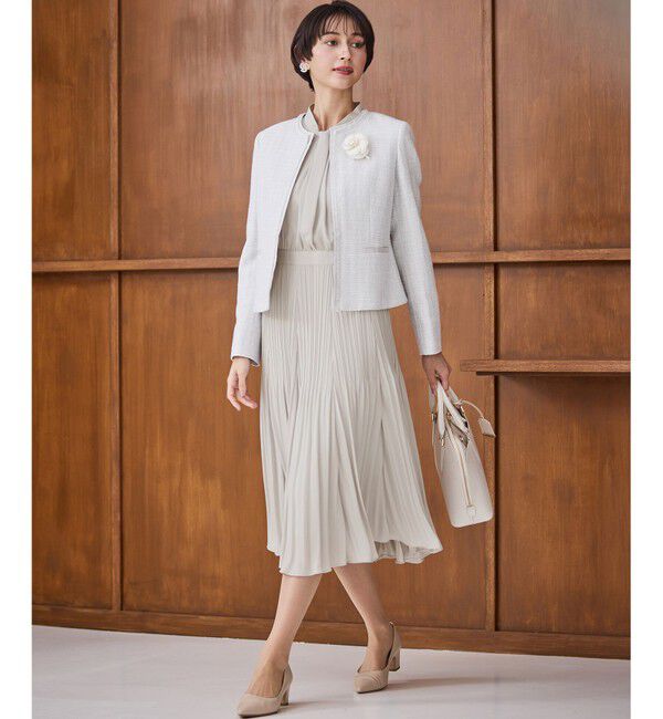 23区「【セットアップ対応】ライトシャインツイード ノーカラージャケット」|ノーカラージャケット|