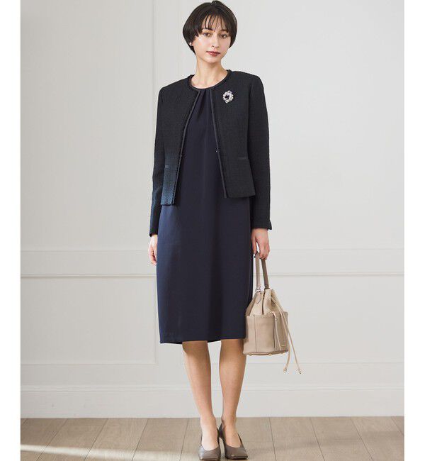 23区「【セットアップ対応】ライトシャインツイード ノーカラージャケット」|ノーカラージャケット|