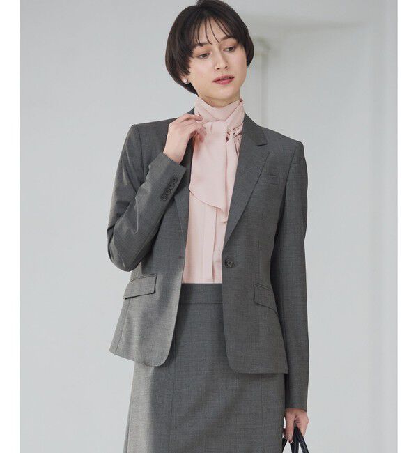 23区「【セットアップ対応】ファインネスウール 一つ釦 ジャケット」|テーラードジャケット|グレー系