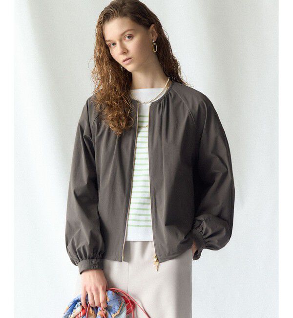 23区「2WAYストレッチタフタ ギャザーブルゾン」|その他|グレー系