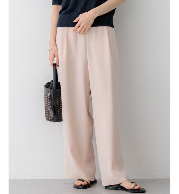23区「【WEB&一部店舗限定】ストレッチジョーゼット ワイドパンツ」|その他|ピンク系