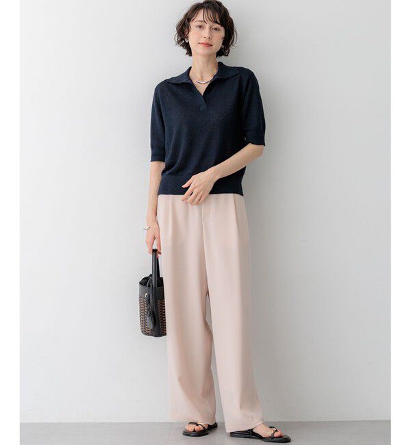 23区「【WEB&一部店舗限定】ストレッチジョーゼット ワイドパンツ」|その他|