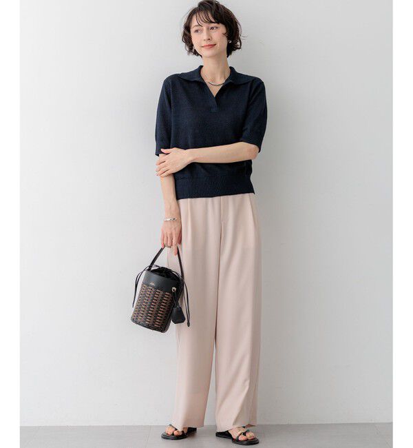 23区「【WEB&一部店舗限定】ストレッチジョーゼット ワイドパンツ」|その他|