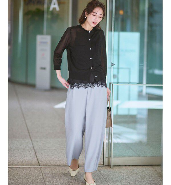 23区「【WEB&一部店舗限定】ストレッチジョーゼット ワイドパンツ」|その他|