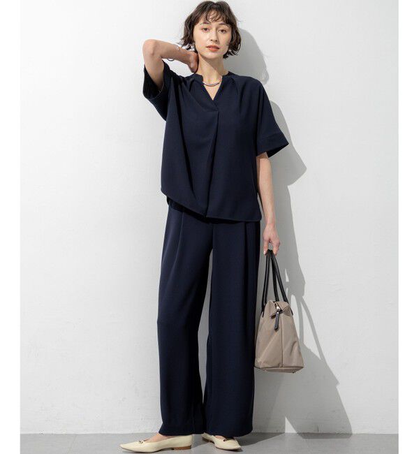 23区「【WEB&一部店舗限定】ストレッチジョーゼット ワイドパンツ」|その他|