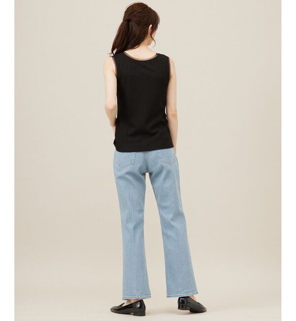 ANY SIS「【洗える】チュールコンビラメ タンクトップ」|タンクトップ|