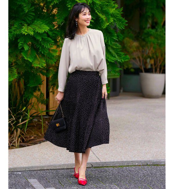 ANY SIS「フロントタックバイカラー ブラウス」|シャツ・ブラウス|