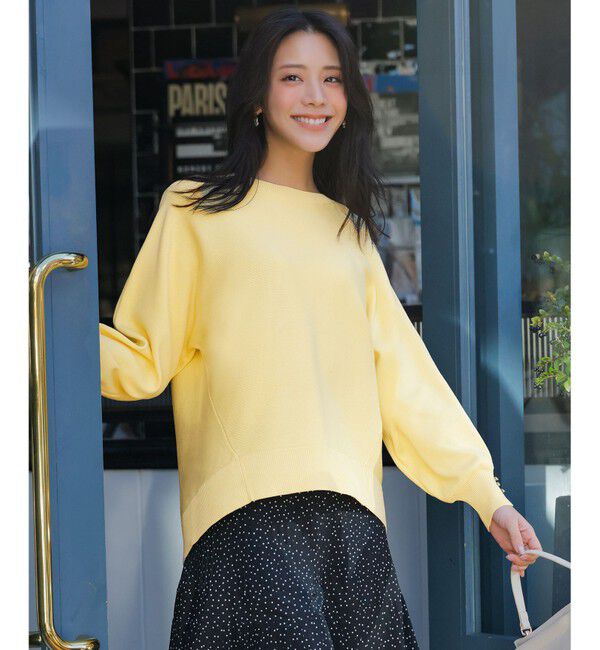ANY SIS「【花粉リリース】ドルマン ニット」|ニット・セーター|イエロー
