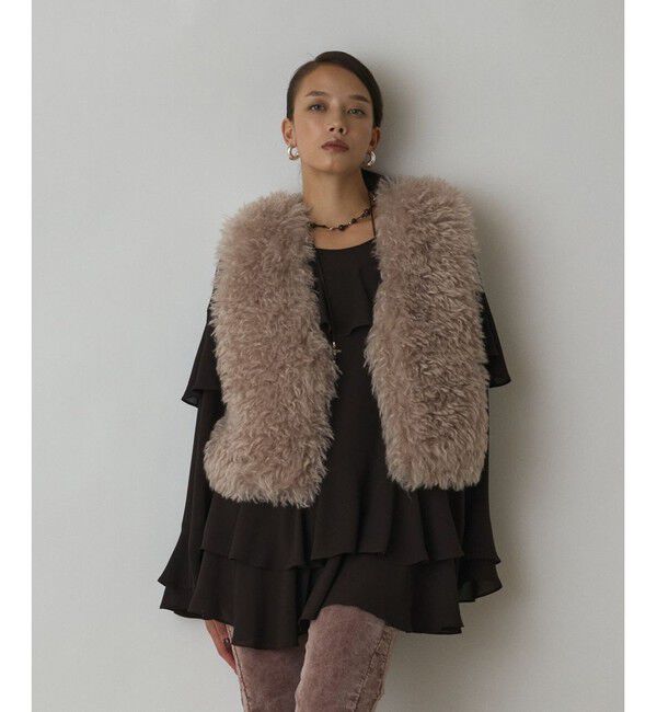 GRACE CONTINENTAL「ショ－トファ－ジレ」|その他|ベージュ