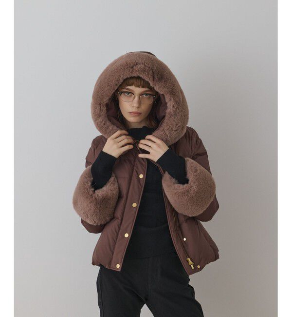 GRACE CONTINENTAL「エコファーショートダウンジャケット」|ダウン|