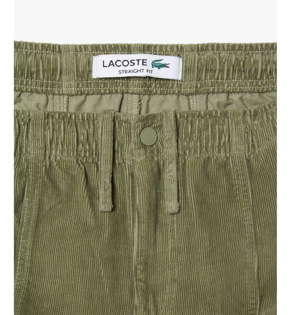 LACOSTE「センターラインステッチ コーデュロイイージーパンツ」|チノ|