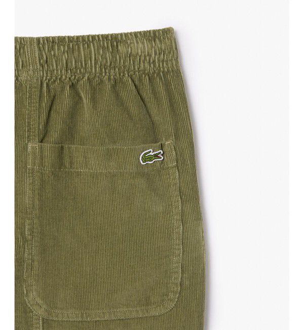 LACOSTE「センターラインステッチ コーデュロイイージーパンツ」|チノ|