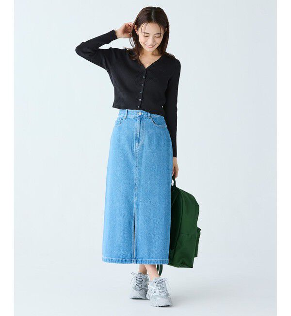LACOSTE「プレーンデニムマキシ丈スカート」|スカート|