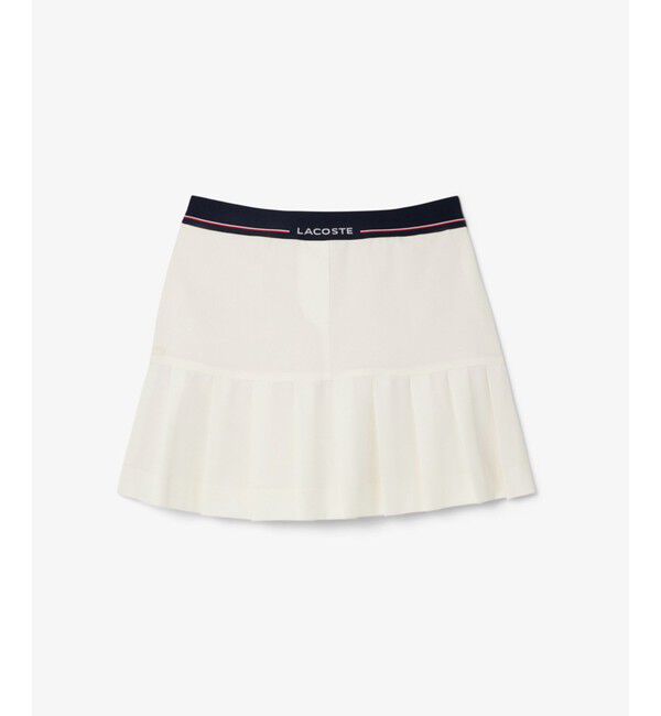 LACOSTE「ショートプリーツテニススカート / インナースカート付き」|スカート|オフホワイト