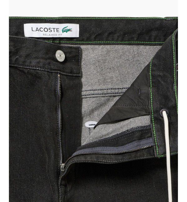 LACOSTE「5ポケットワイドデニムパンツ テーパード」|デニム|