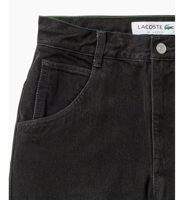 LACOSTE「5ポケットワイドデニムパンツ テーパード」|デニム|
