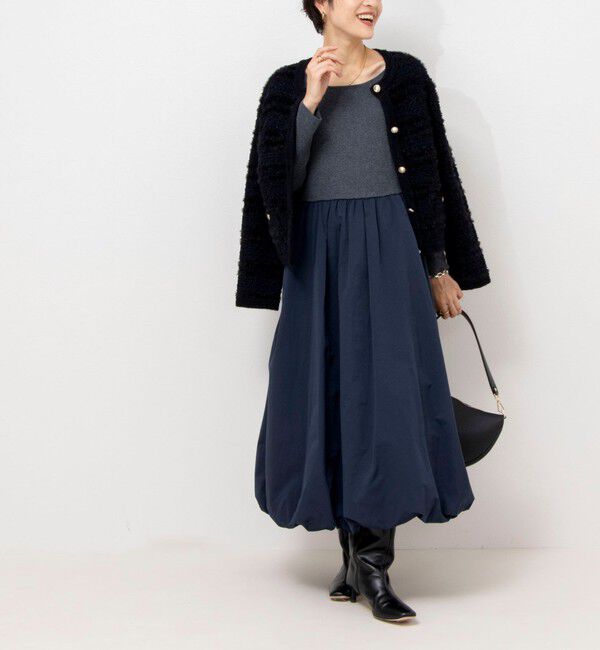 NOLLEY'S sophi「タフタバルーンスカート2WAYニットワンピース」|ワンピース|