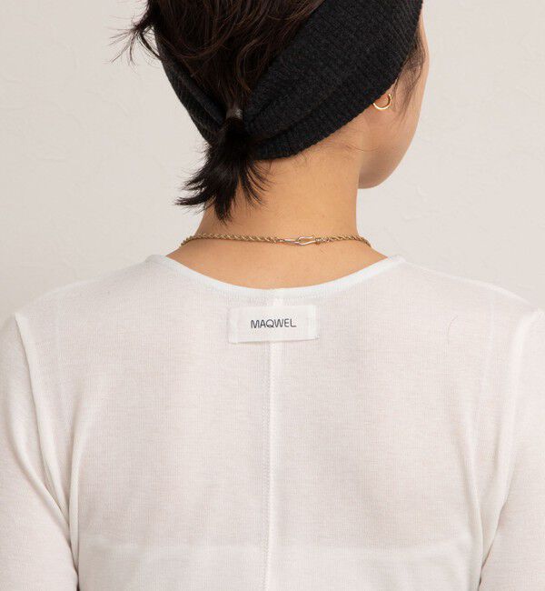 NOLLEY'S「【MAQWEL/マクウェル】リブクルーネックカーディガン」|カーディガン|