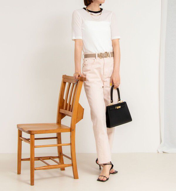 NOLLEY'S sophi「シアー配色トリミング半袖Tシャツ」|Tシャツ・カットソー|