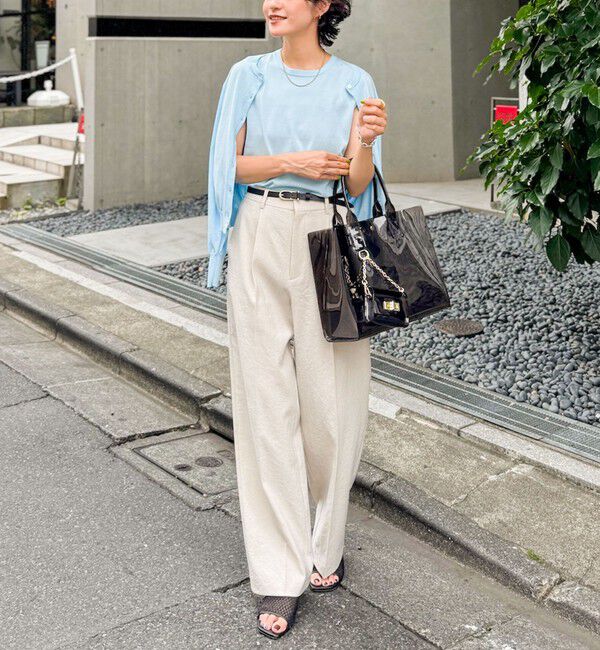 NOLLEY'S sophi「《アンサンブル対応/手洗い可能》綿ポリノースリーブプルオーバーニット」|ニット・セーター|