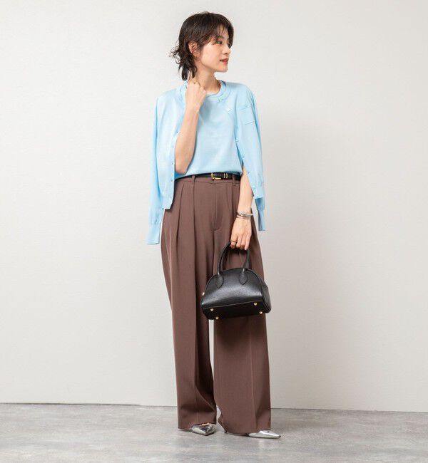 NOLLEY'S sophi「《アンサンブル対応/手洗い可能》綿ポリノースリーブプルオーバーニット」|ニット・セーター|