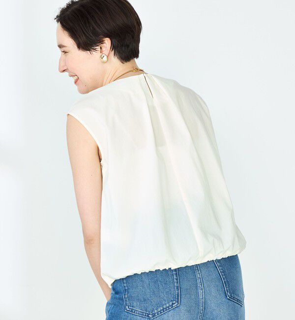 NOLLEY'S「《セットアップ対応》撥水ストレッチタフタタックブラウス」|シャツ・ブラウス|