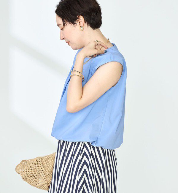 NOLLEY'S「《セットアップ対応》撥水ストレッチタフタタックブラウス」|シャツ・ブラウス|