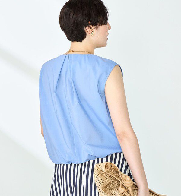 NOLLEY'S「《セットアップ対応》撥水ストレッチタフタタックブラウス」|シャツ・ブラウス|