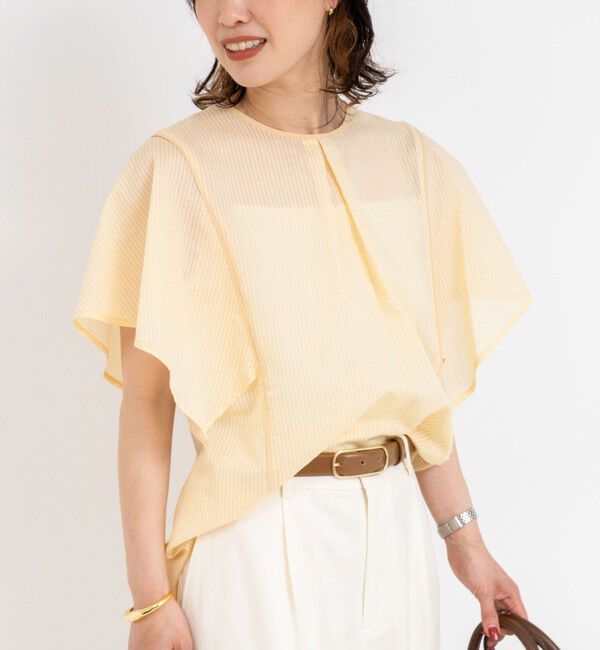 NOLLEY'S「袖フリル2WAYブラウス」|シャツ・ブラウス|クリーム